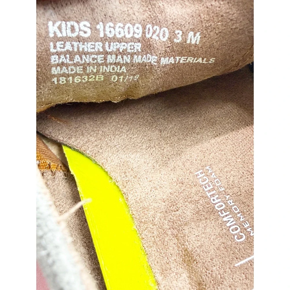 Florsheim Kids Grey Suede Oxfords Blue Laces Memory Foam Shoes Size 3 M